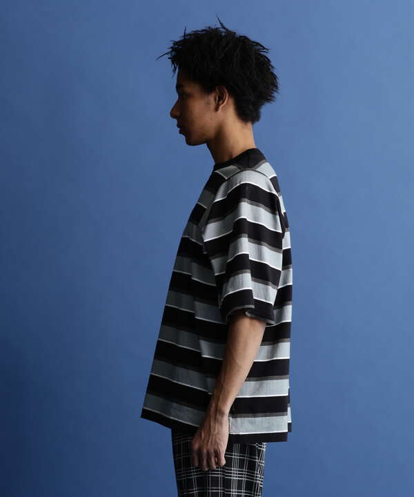 PANELED BORDER T-SHIRT/パネルボーダー Tシャツ