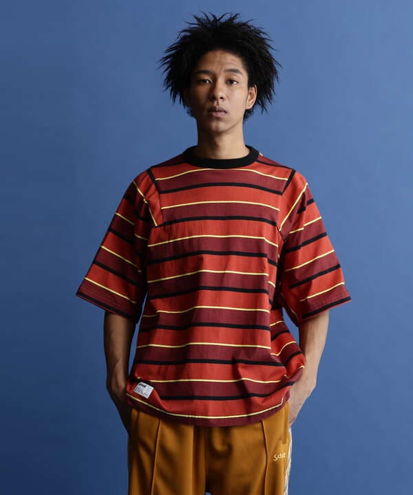 PANELED BORDER T-SHIRT/パネルボーダー Tシャツ