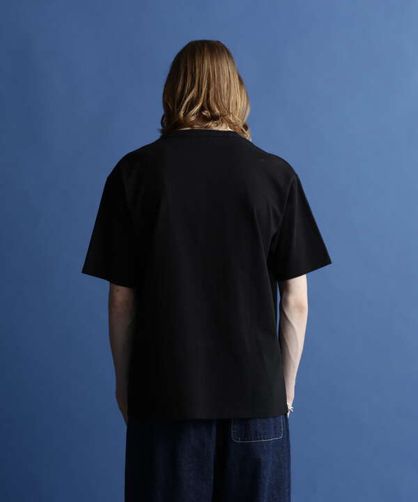 S/S HENLEY NECK T-SHIRT "EMBROIDERED  PERFECTO" /ヘンリーネック  パーフェクト刺繍Tシャツ
