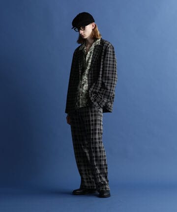 【直営店舗限定】PATTERNED JERSEY 2BUTTON JACKET/パターンジャージ 2ボタンジャケット