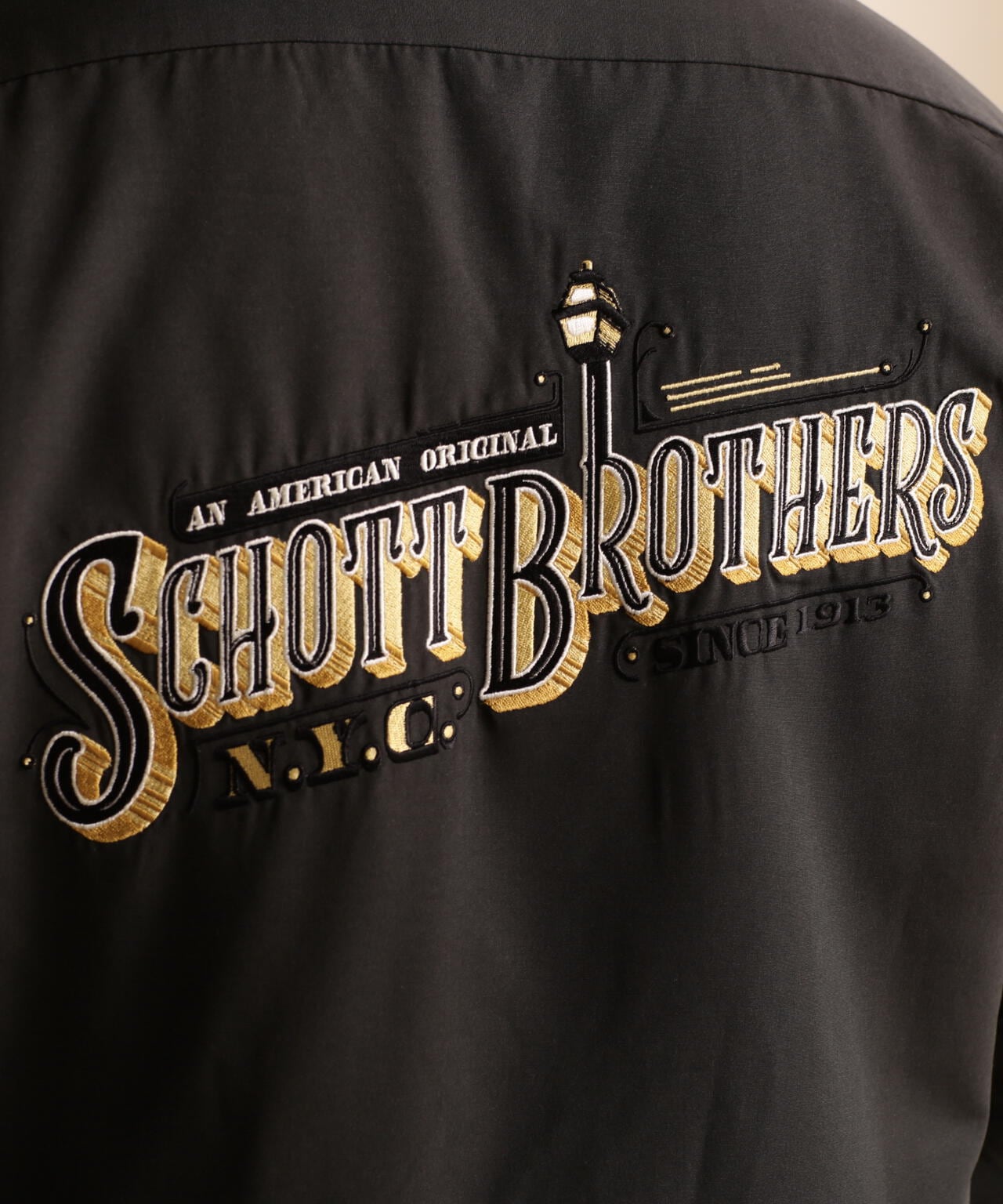 LS TC SHIRT BARBER EMB/バーバーロゴ刺繍 ワークシャツ | Schott
