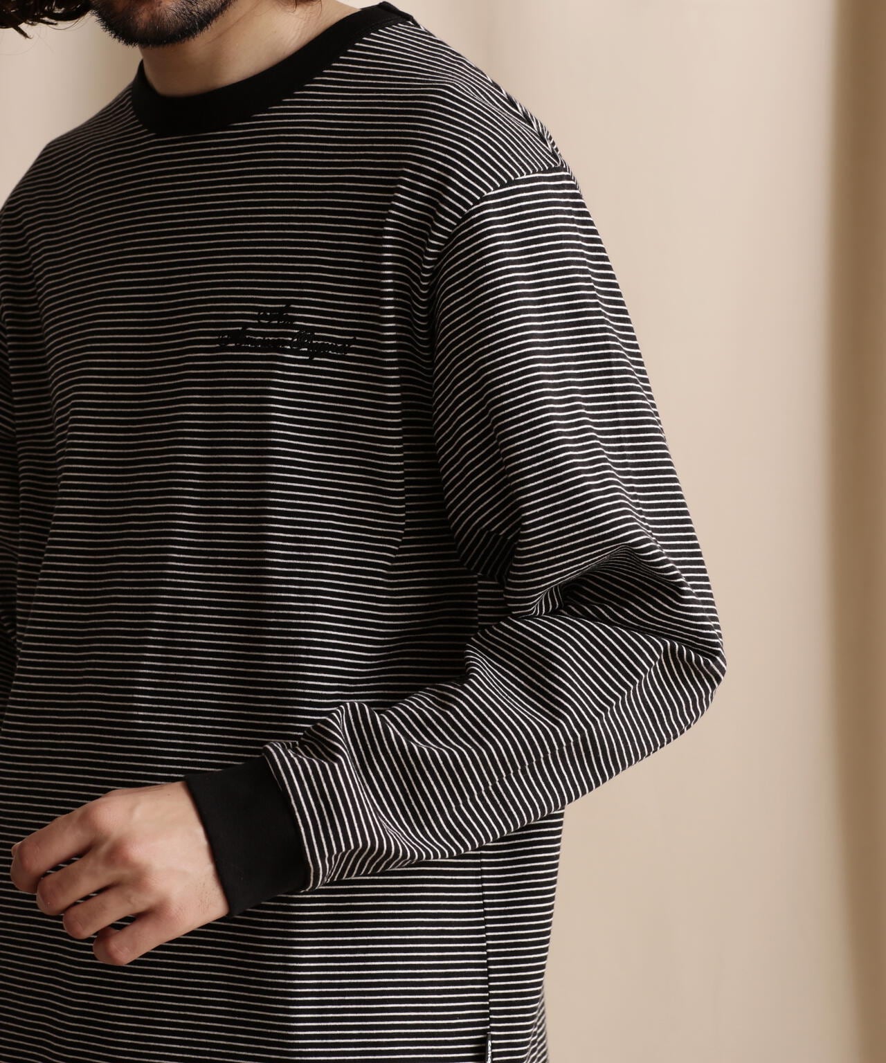 直営限定/BLIND STRIPE LS T-SHIRT/ブラインドストライプ ロングT