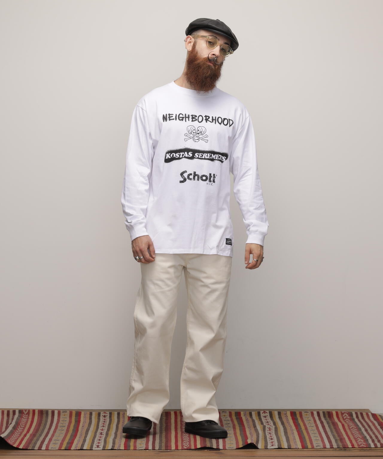 Neighborhood Schott Kostas スウェット グレー XLヒューマンメイド