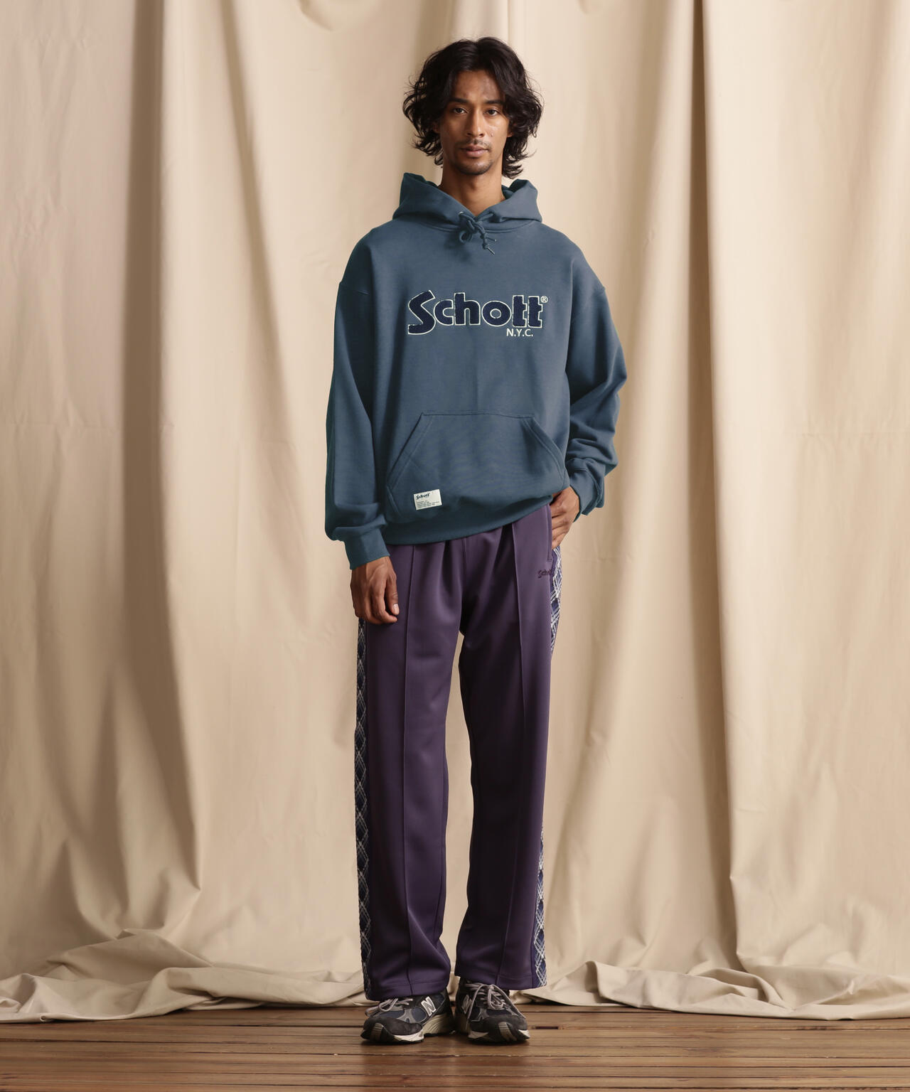 HOODED SWEAT SHENEEL LOGO /シニールロゴ パーカー | Schott