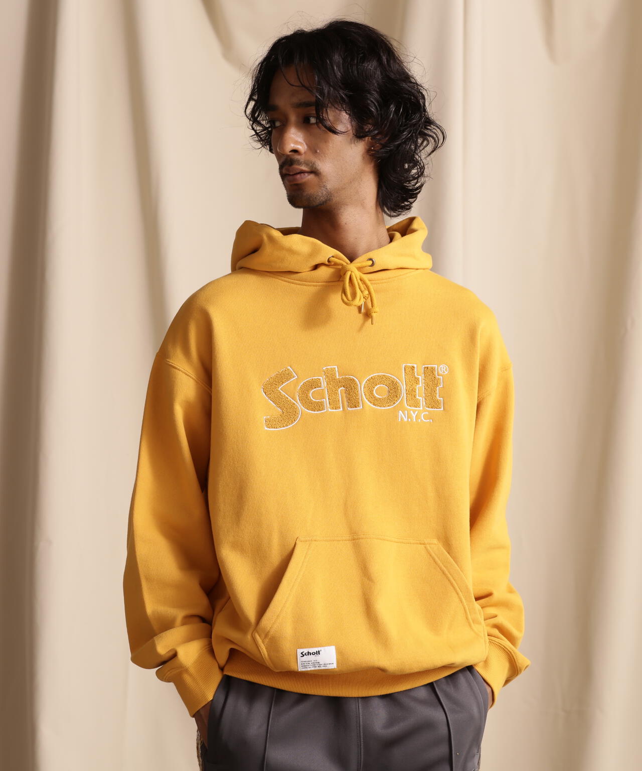 Schott ショット HOODED SWEAT SHENEEL LOGO シニールロゴ パーカー