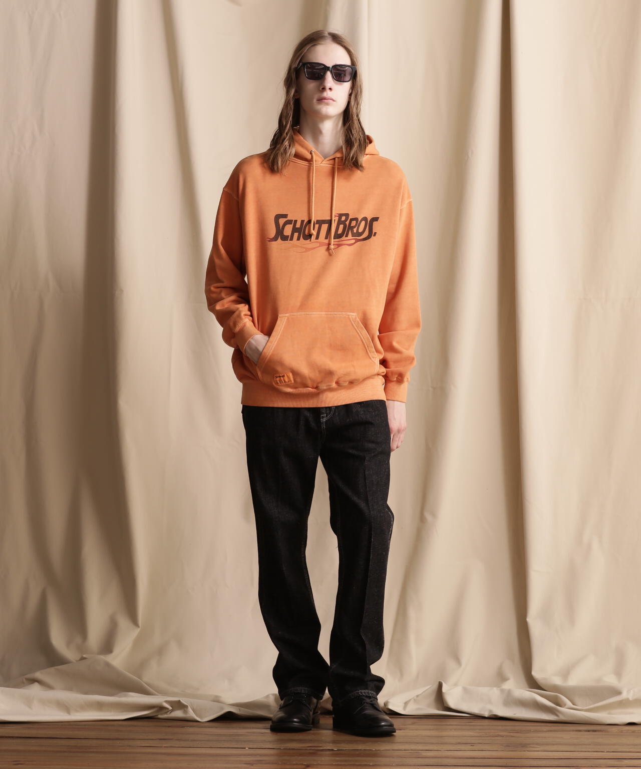 HOODED SWEAT FIRE SCRIPT/ファイアスクリプト パーカー | Schott