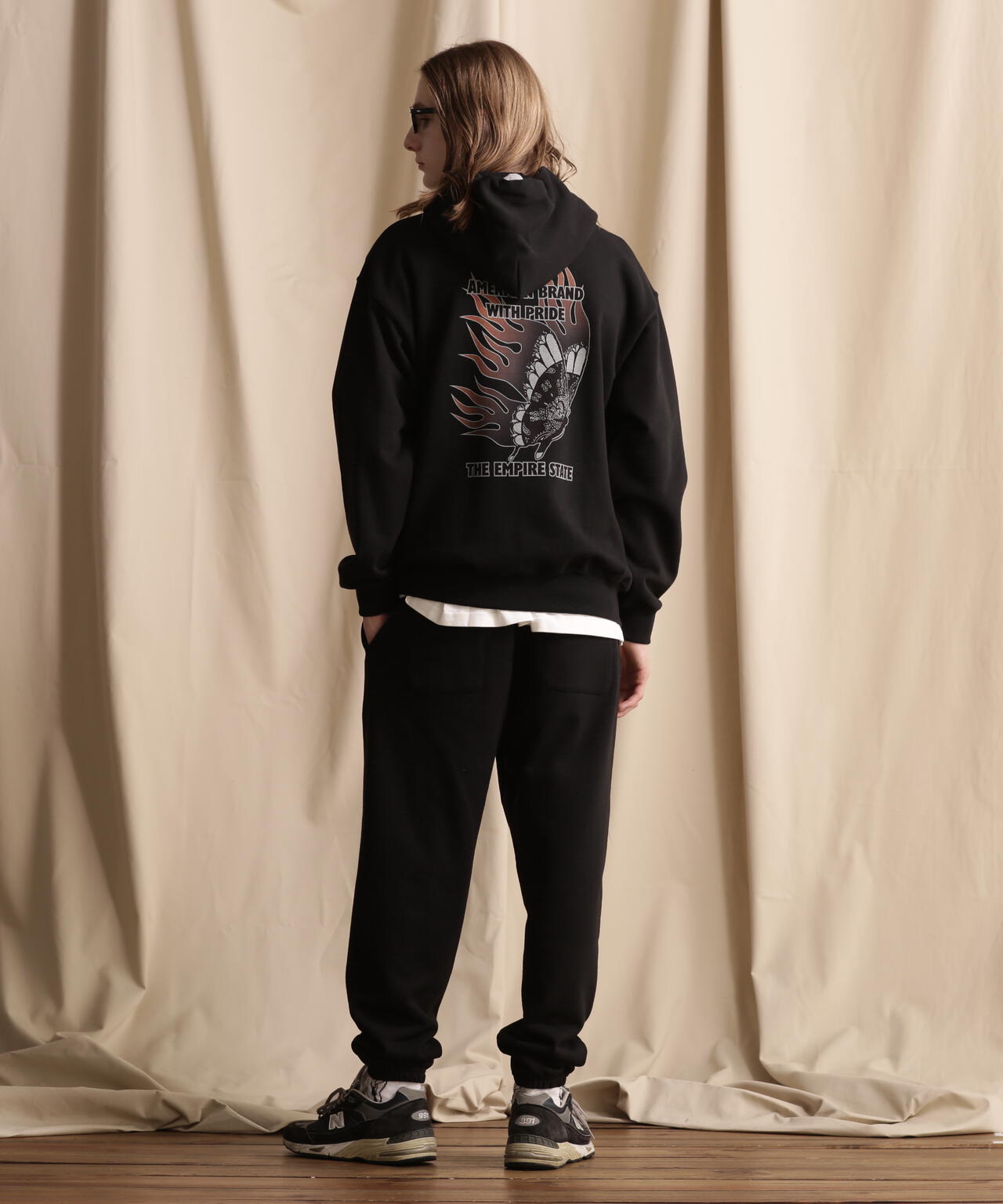 HOODED SWEAT FIRE BUTTERFLY/ファイアーバタフライ パーカー | Schott