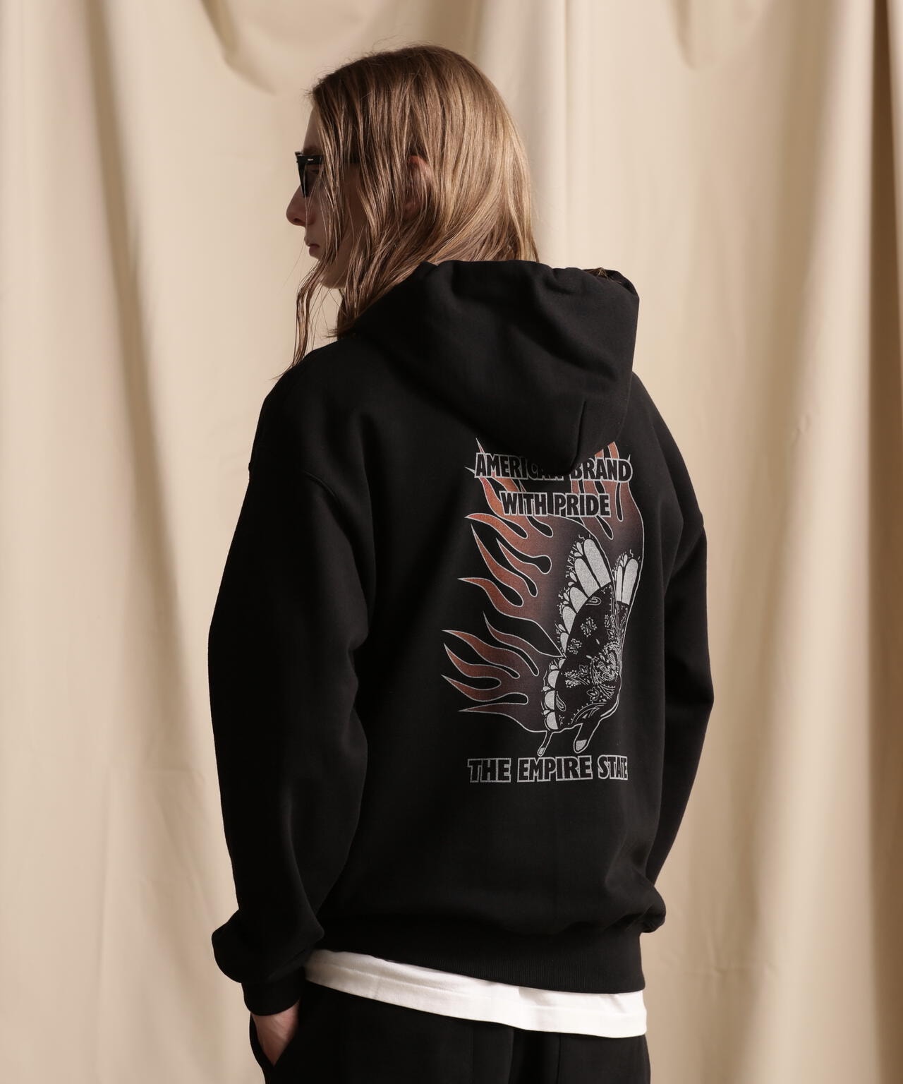 HOODED SWEAT FIRE BUTTERFLY/ファイアーバタフライ パーカー | Schott