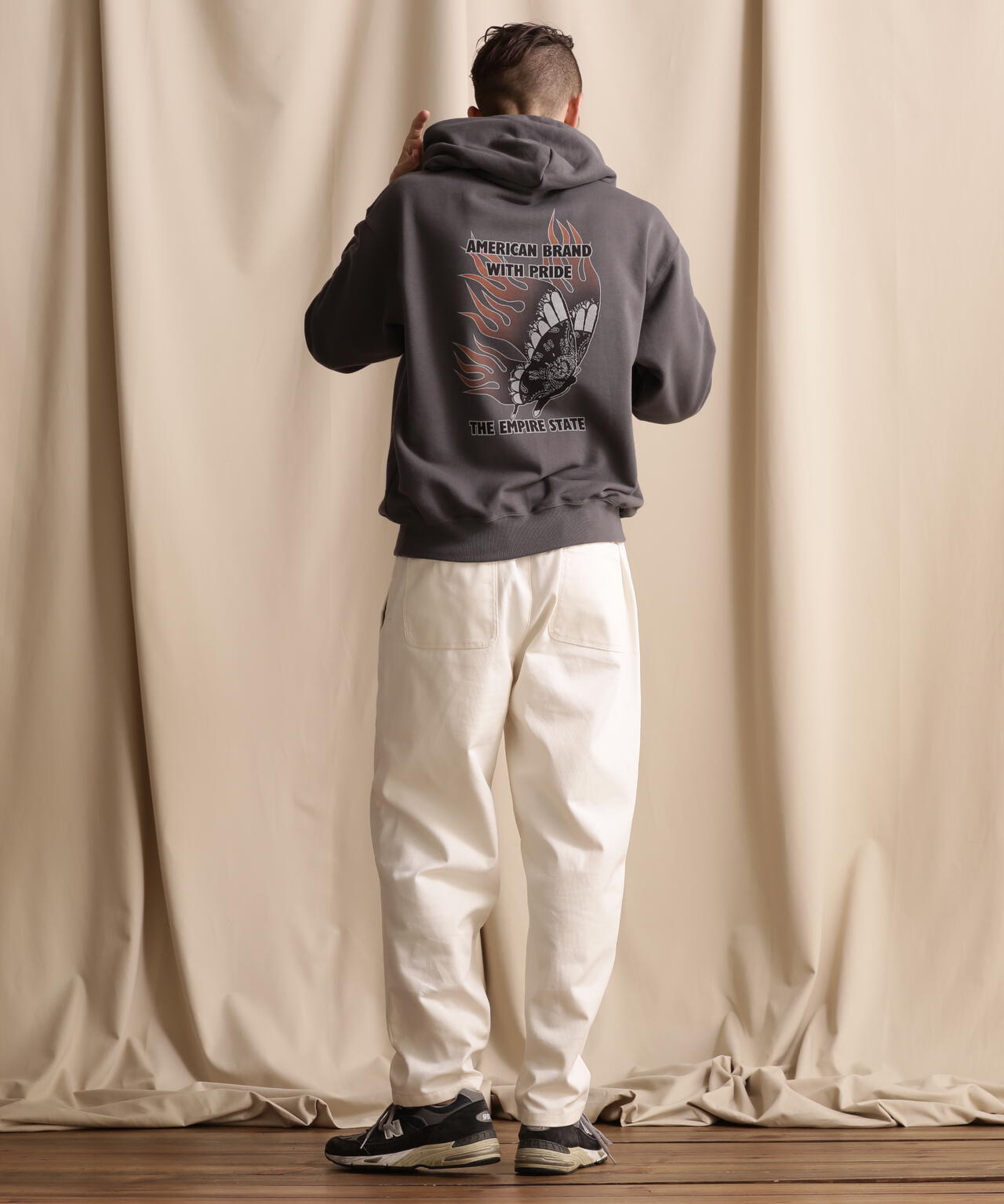 HOODED SWEAT FIRE BUTTERFLY/ファイアーバタフライ パーカー | Schott