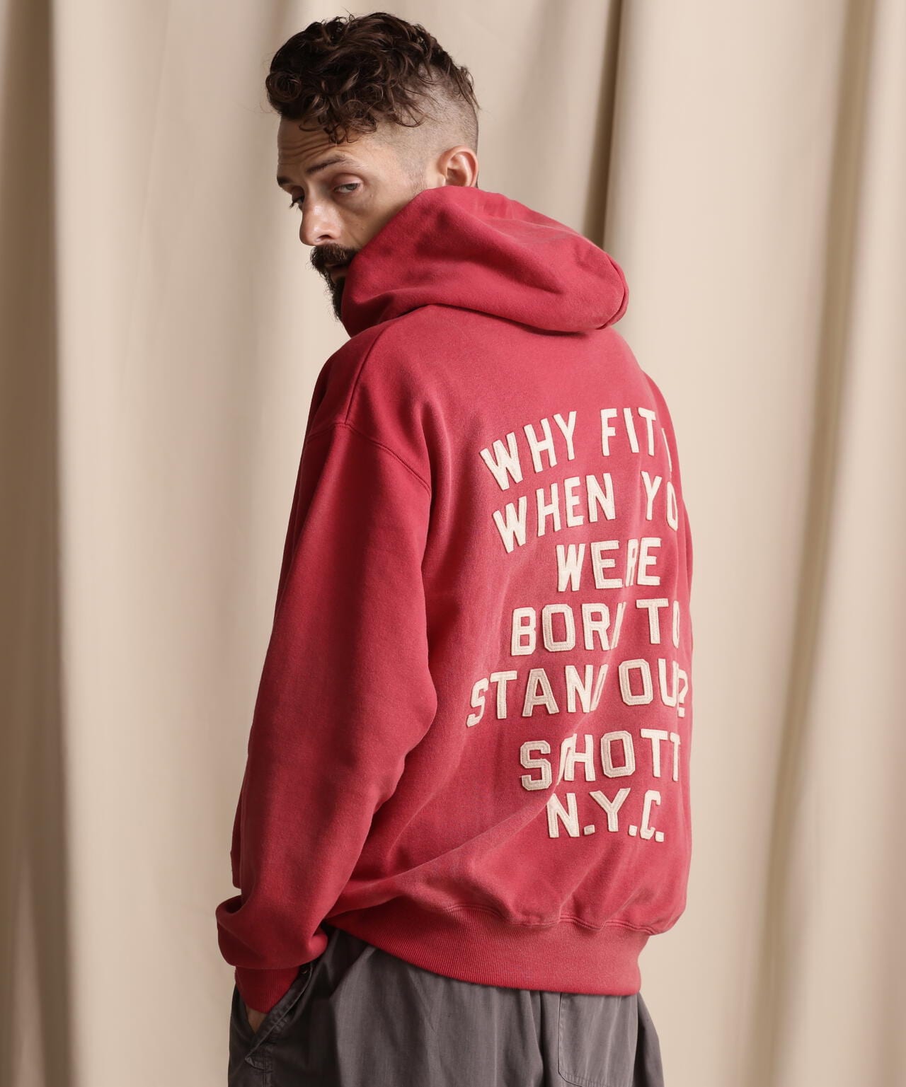 WEB LIMITED/HOODED SWEAT LETTERING SCHOTT/レタリング ショット