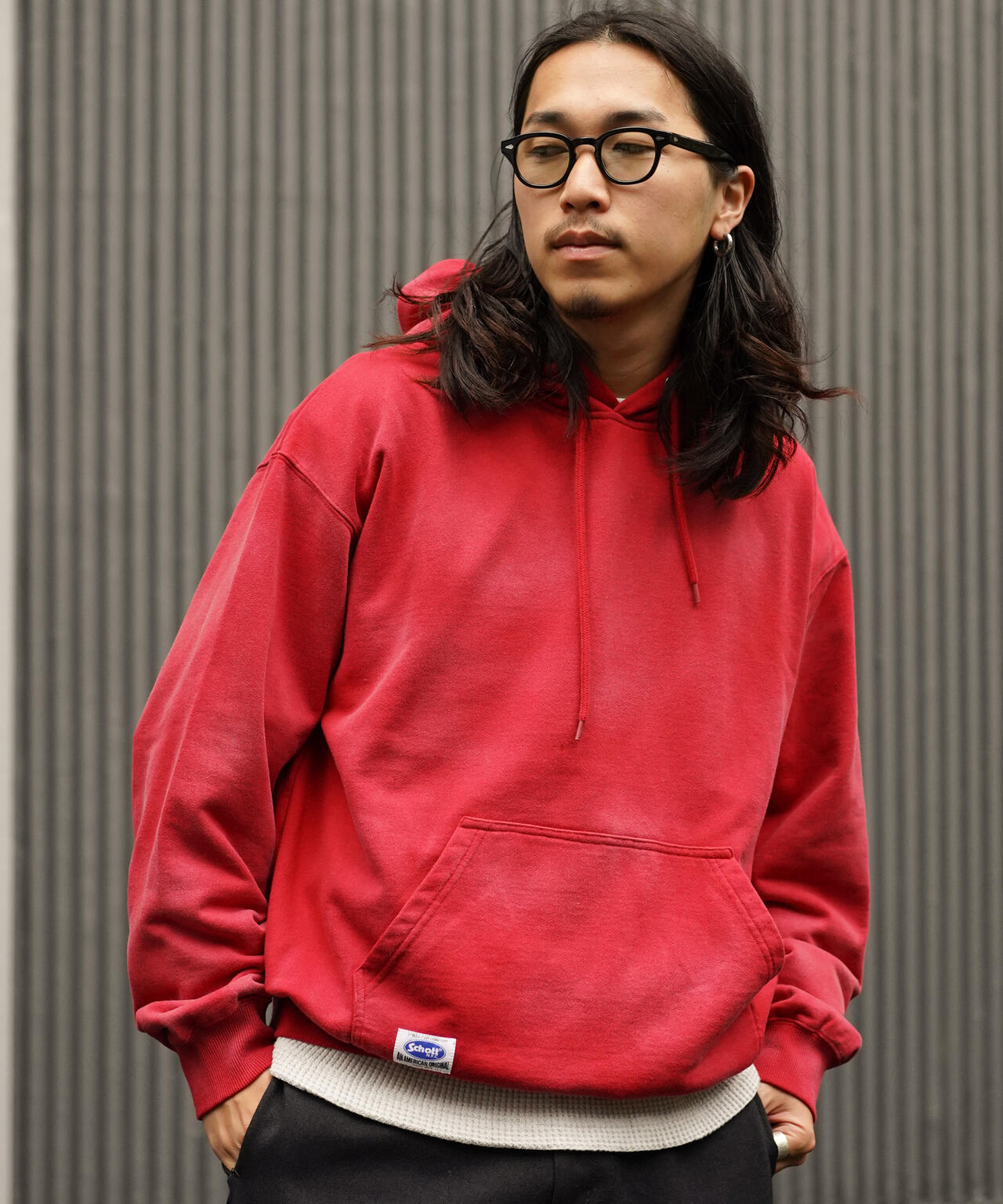 WEB LIMITED】Schott/ショット/HOODED SWEAT LETTERING SCHOTT