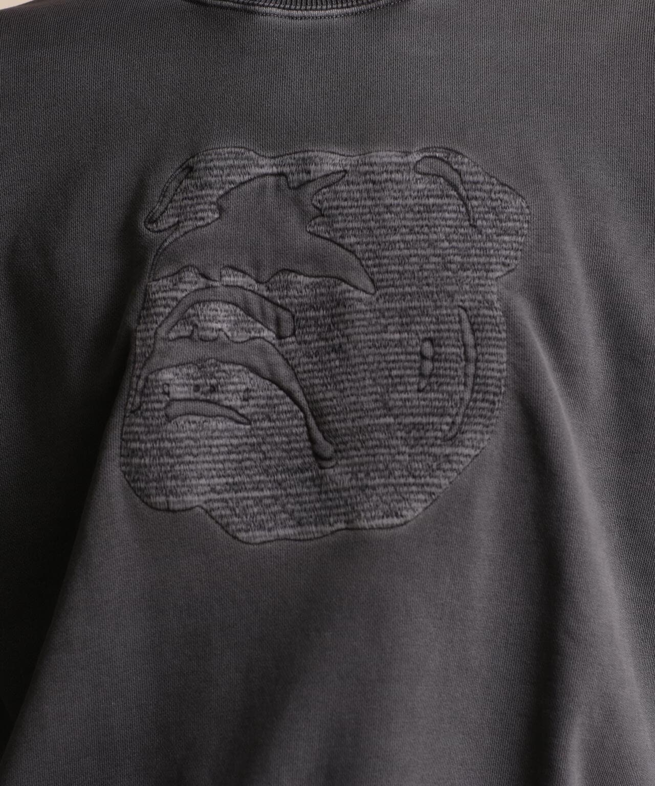 CREW SWEAT STENCIL BULLDOG/クルーネックスウェット ステンシル