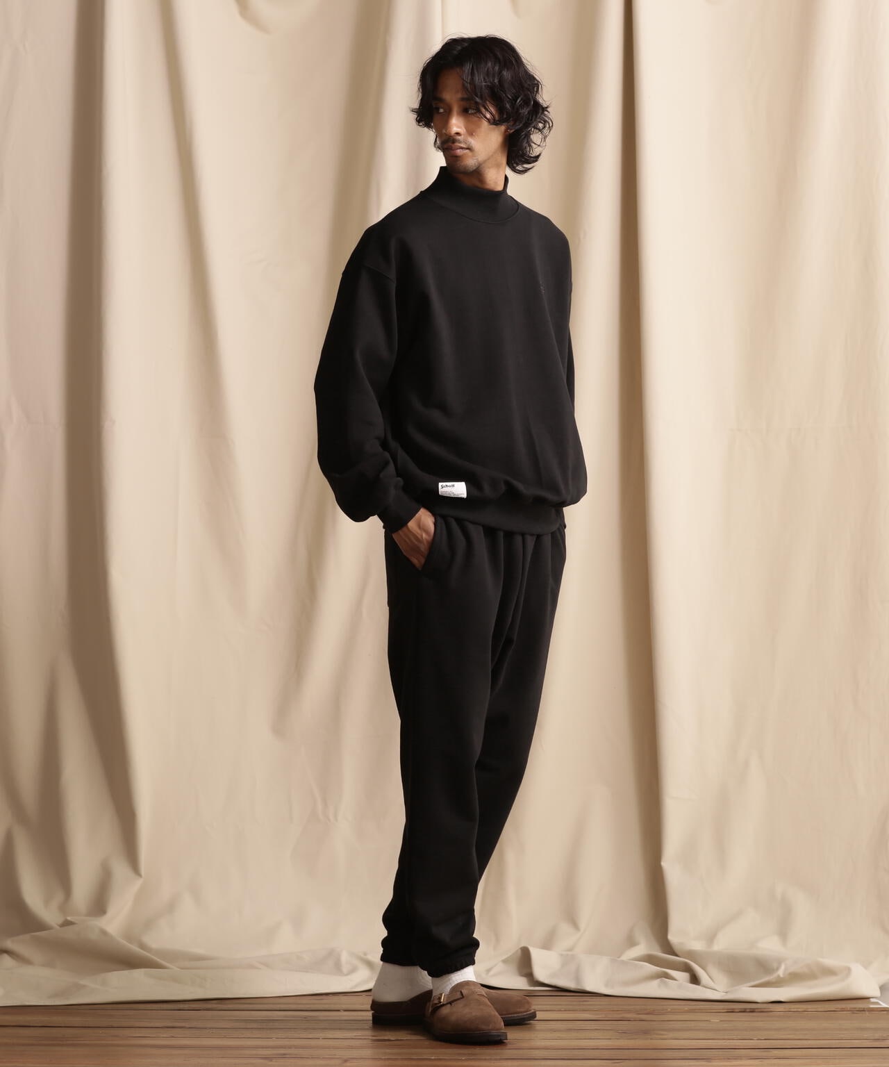 MOCK NECK SWEAT BASIC LOGO/モックネックスウェット ベーシックロゴ