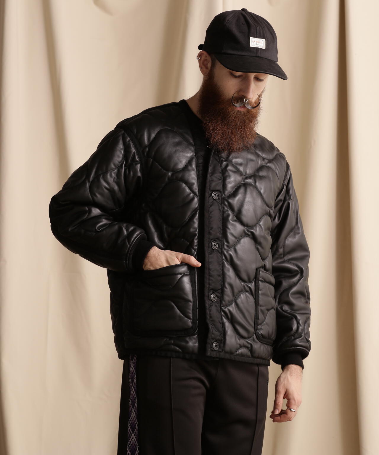 QUILTED LINNER LEATHER JACKET/キルティングライナー レザー