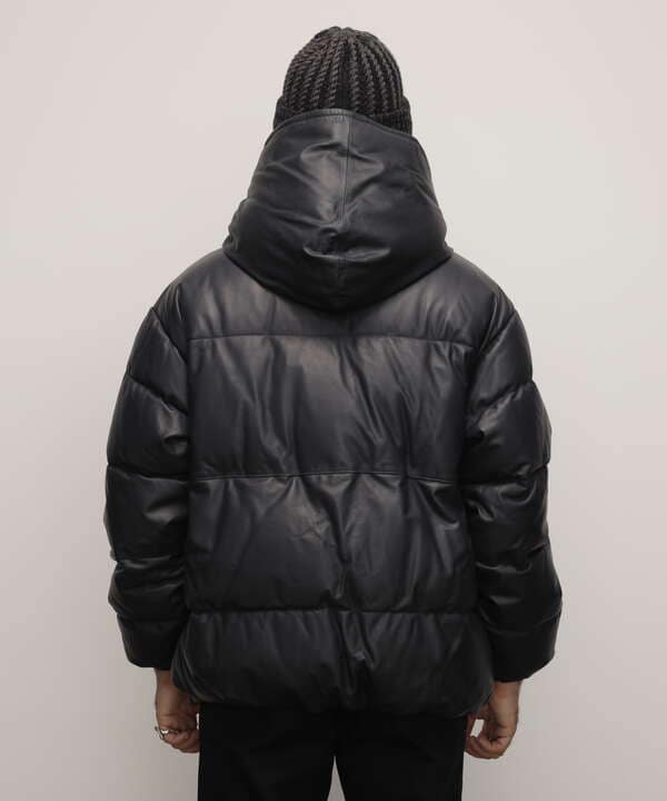 Schott NH/LEATHER HOODED JACKET