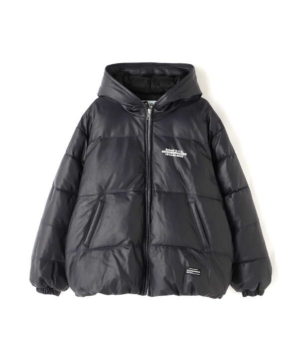 Schott NH/LEATHER HOODED JACKET