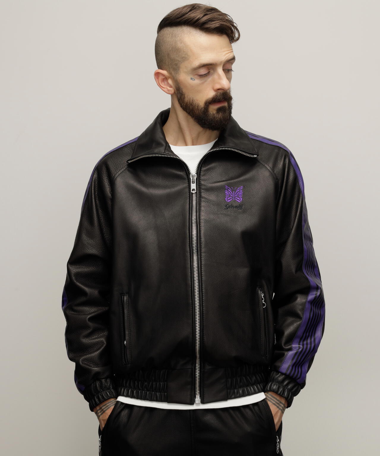 NEEDLES/×ニードルス/LEATHER TRACK JACKET/レザー トラックジャケット | Schott ( ショット ) | US  ONLINE STORE（US オンラインストア）