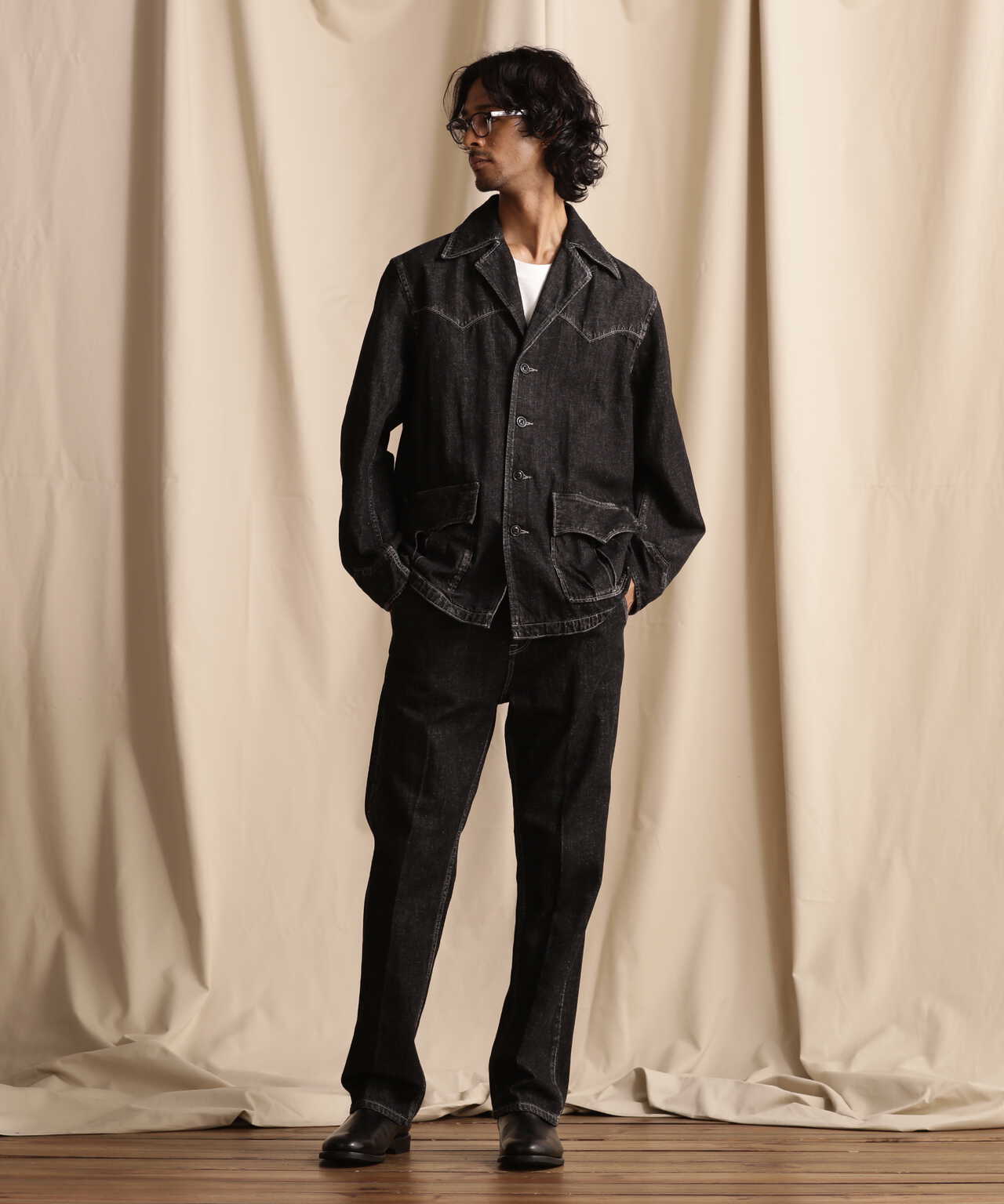 NEP BLACK DENIM WESTERN JACKET/ネップブラックデニム ウエスタンジャケット