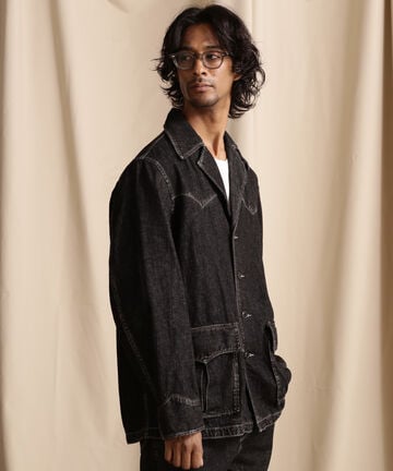 NEP BLACK DENIM WESTERN JACKET/ネップブラックデニム ウエスタンジャケット