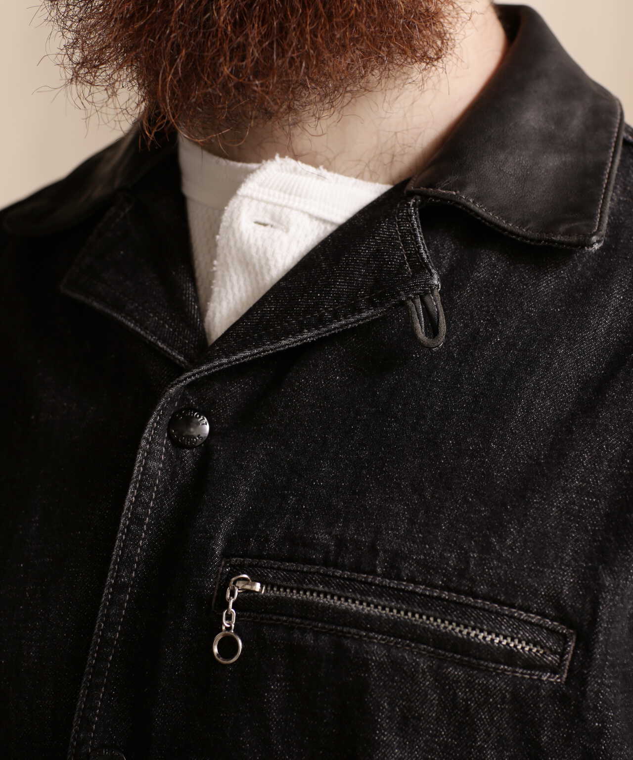 NEP BLACK DENIM WORK JACKET/ネップブラックデニム ワークジャケット