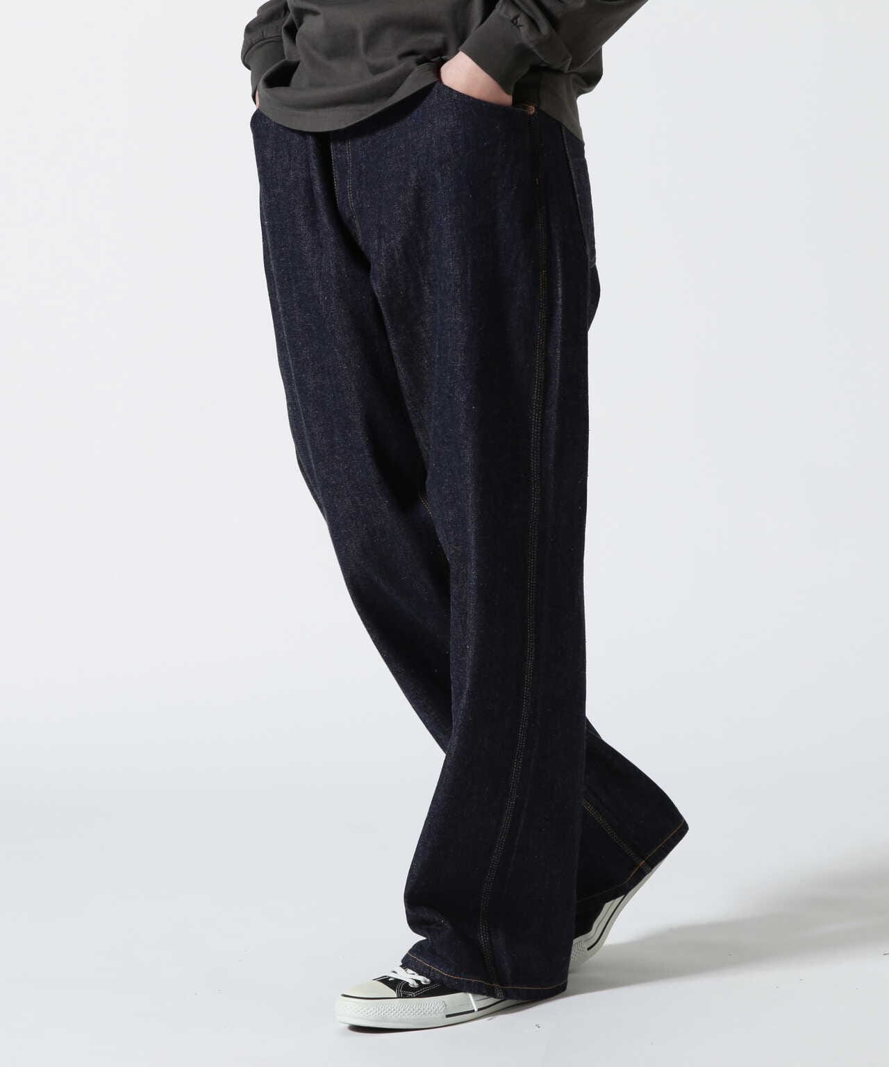 直営限定】WIDE GRIDE DENIM PANTS/ワイドシルエットデニム | Schott