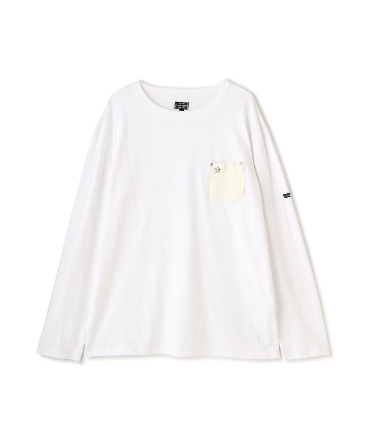 LETHER POKET LS TEE/レザーポケット ロングスリーブ Tシャツ | Schott ...