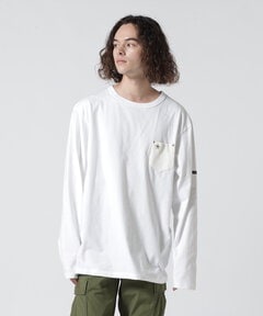 LETHER POKET LS TEE/レザーポケット ロングスリーブ Tシャツ | Schott 