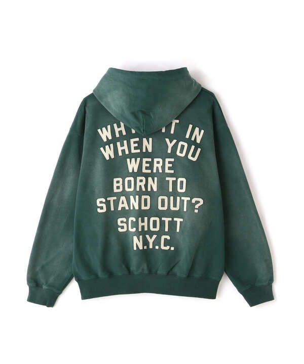 WEB LIMITED/HOODED SWEAT LETTERING SCHOTT/レタリング ショット パーカー