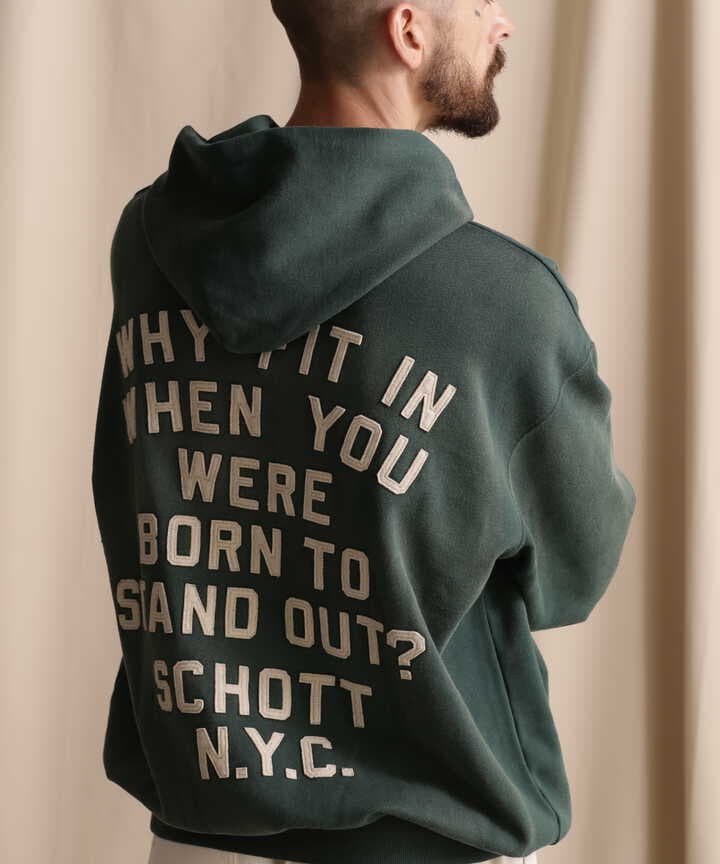 WEB LIMITED/HOODED SWEAT LETTERING SCHOTT/レタリング ショット パーカー