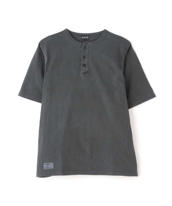 PIGMENT O/D SS HENLEY NECK T-SHIRT/ピグメント オーバーダイ ヘンリーネック Tシャツ