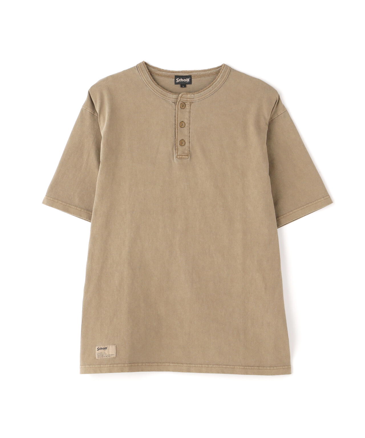 PIGMENT O/D SS HENLEY NECK T-SHIRT/ピグメント オーバーダイ ヘンリーネック Tシャツ