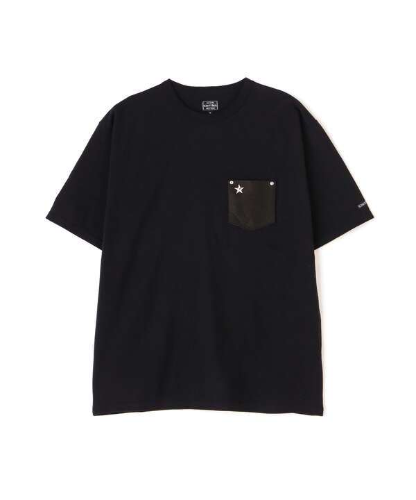 ONESTAR LEATHER POCKET T-SHIRT/ワンスターレザーポケット Tシャツ