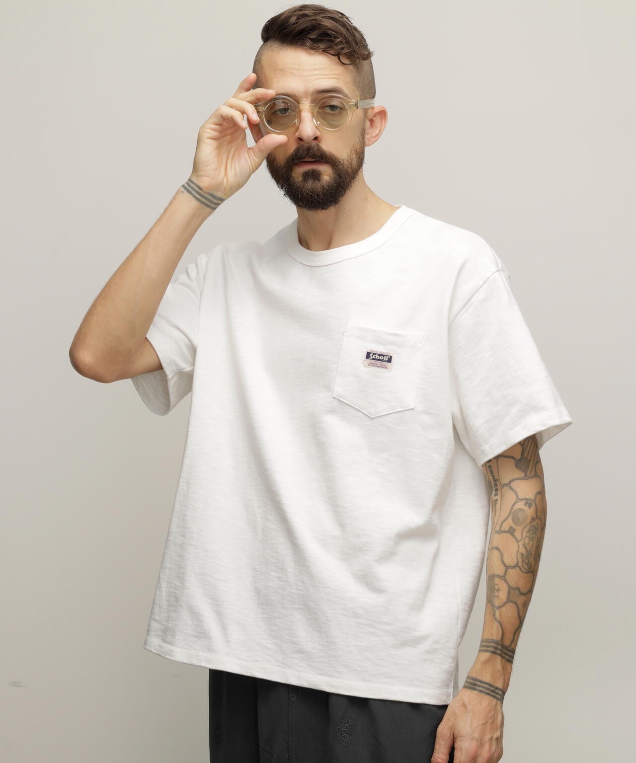 WORK LABEL POCKET T-SHIRT/ワークラベル ポケットTシャツ | Schott