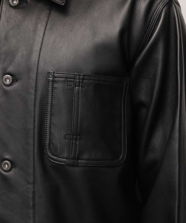 LAMB LEATHER COVERALL JACKET/ラムレザー カバーオール ジャケット