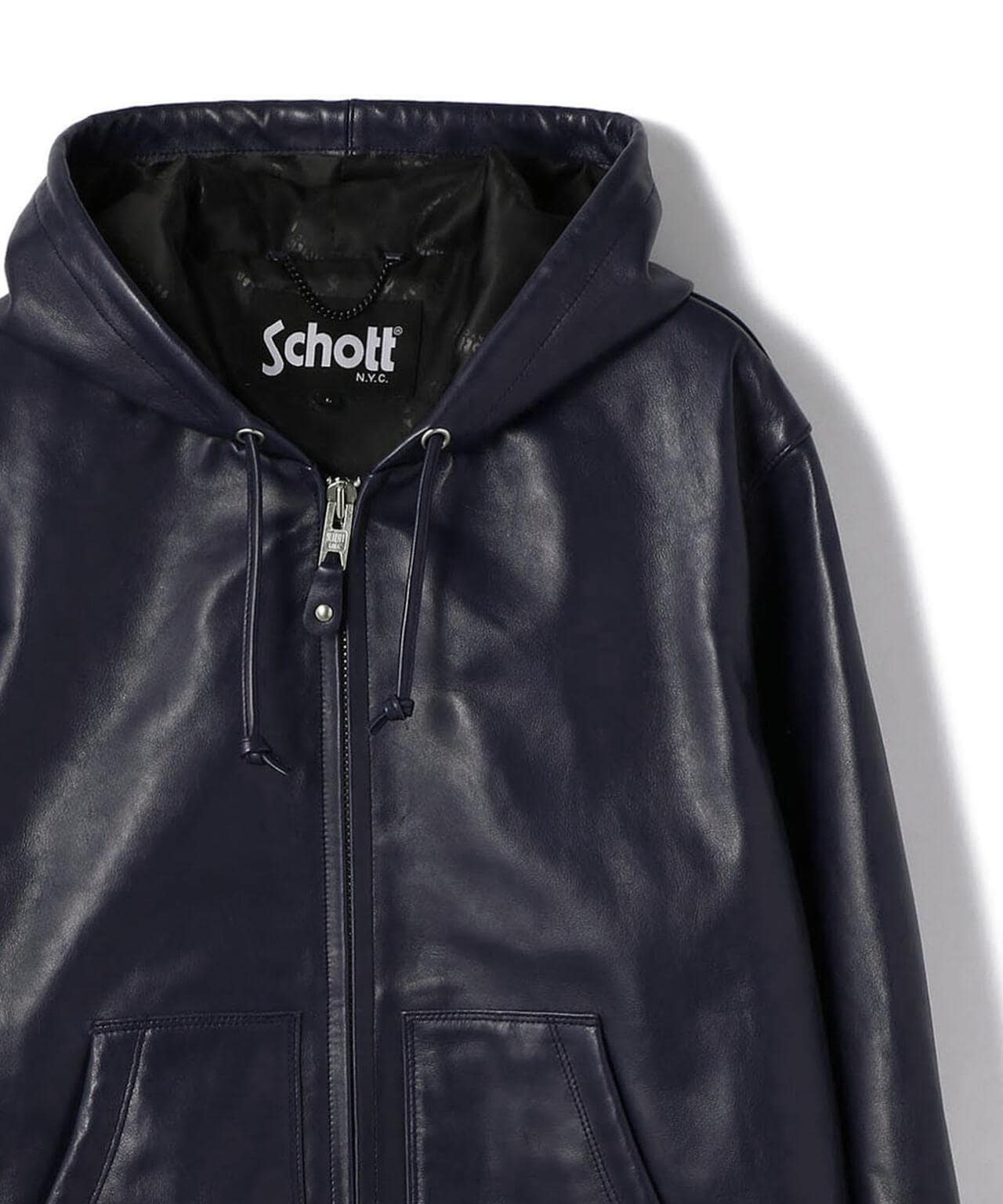 LEATHER FULLZIP PARKA/レザー フルジップ パーカー | Schott ( ショット ) | US ONLINE STORE（US  オンラインストア）