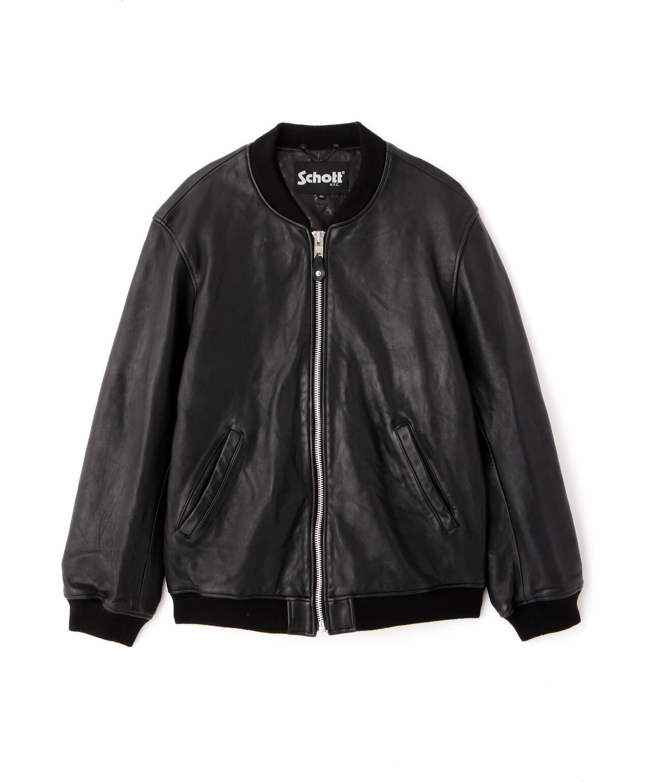 LEATHER JACKET BOWERY/レザージャケット バワリー MA-1 | Schott ...