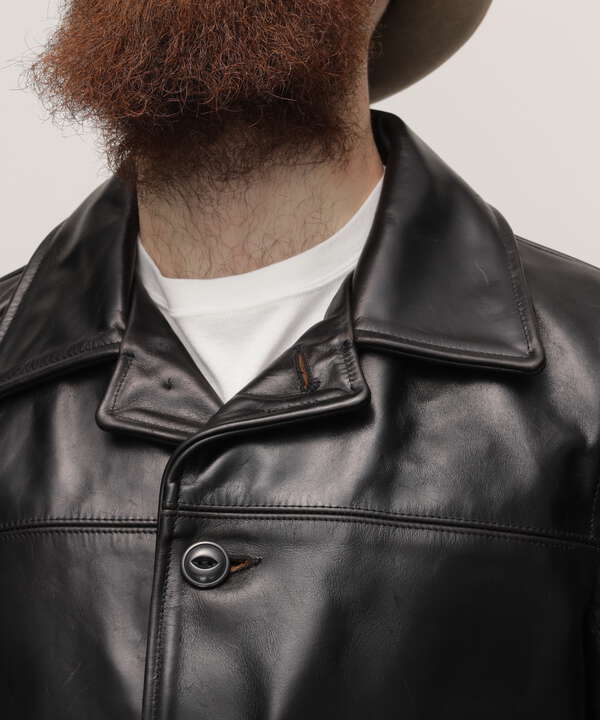 23,265円Schott LEATHER CAR COAT ショット レザーカーコート 38