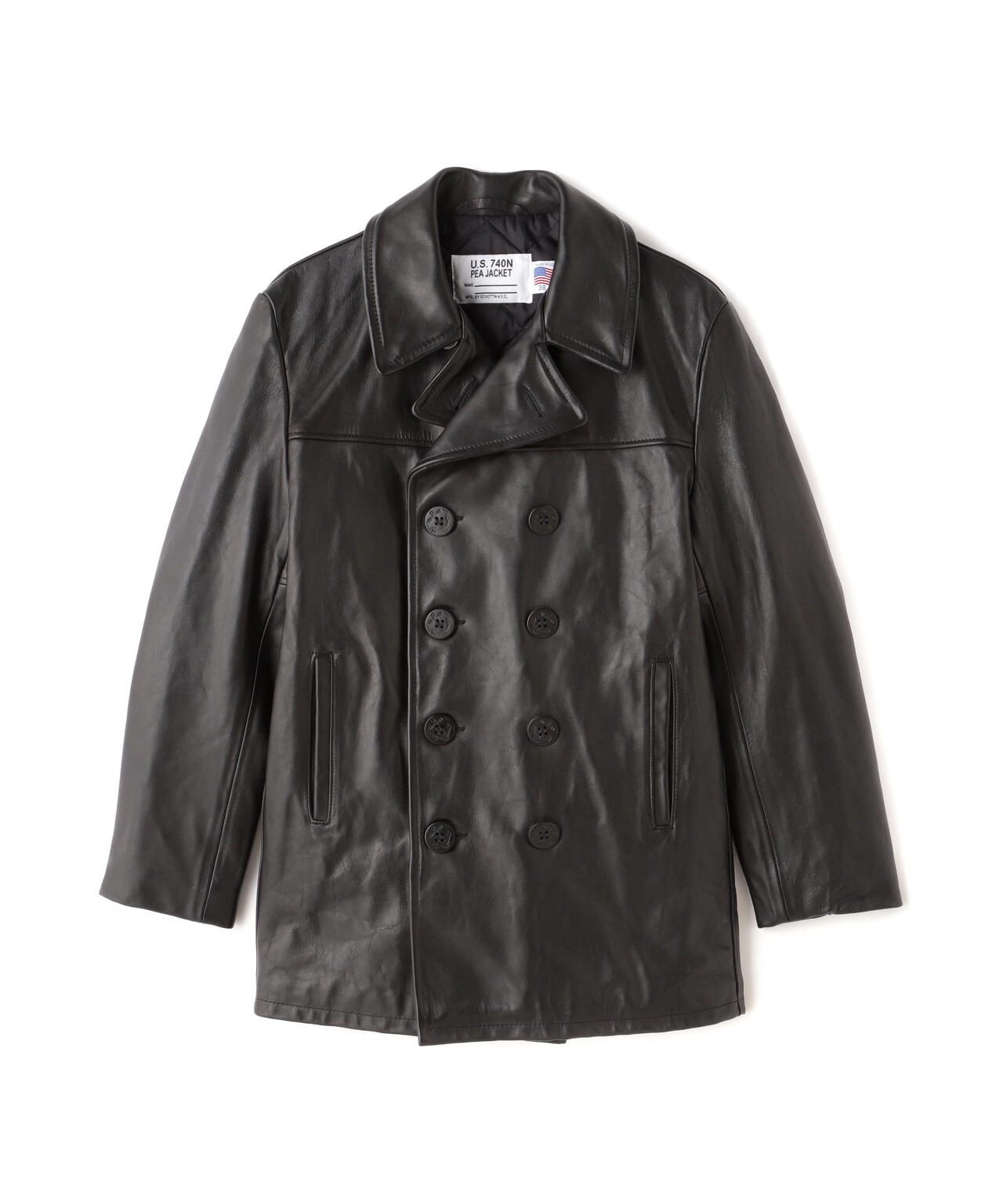 140 LEATHER PEACOAT/レザーピーコート | Schott ( ショット ) | US ...