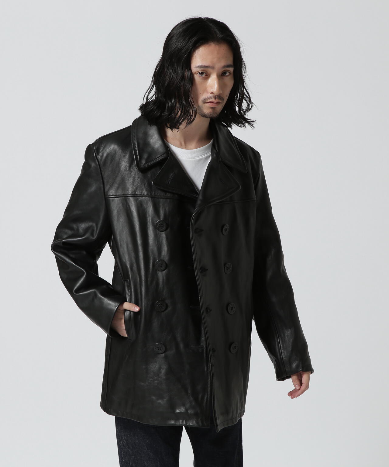 140 LEATHER PEACOAT/レザーピーコート | Schott ( ショット ) | US