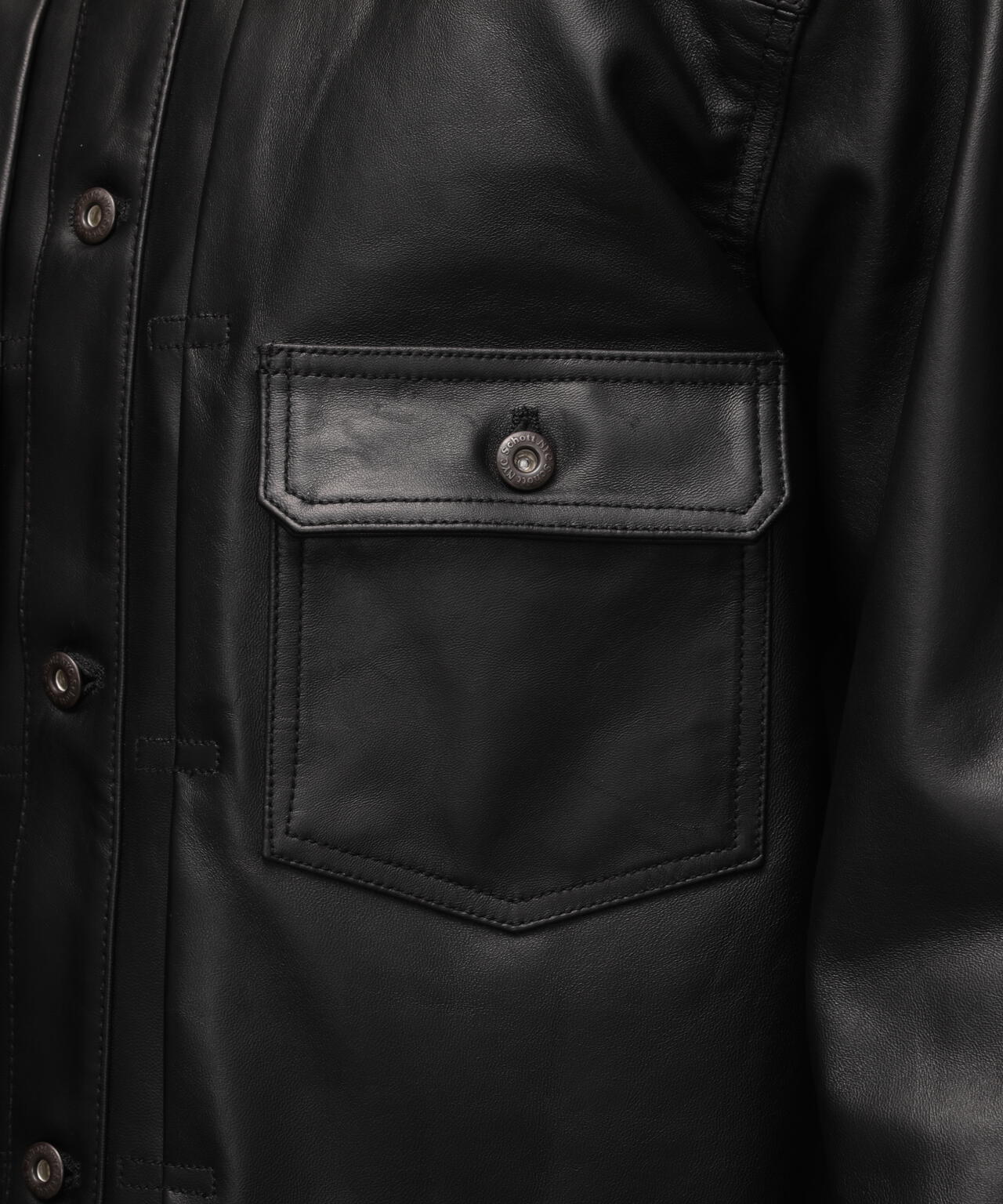 SHEEP LEATHER 1st TRACKER JACKET/シープレザー トラッカージャケット 