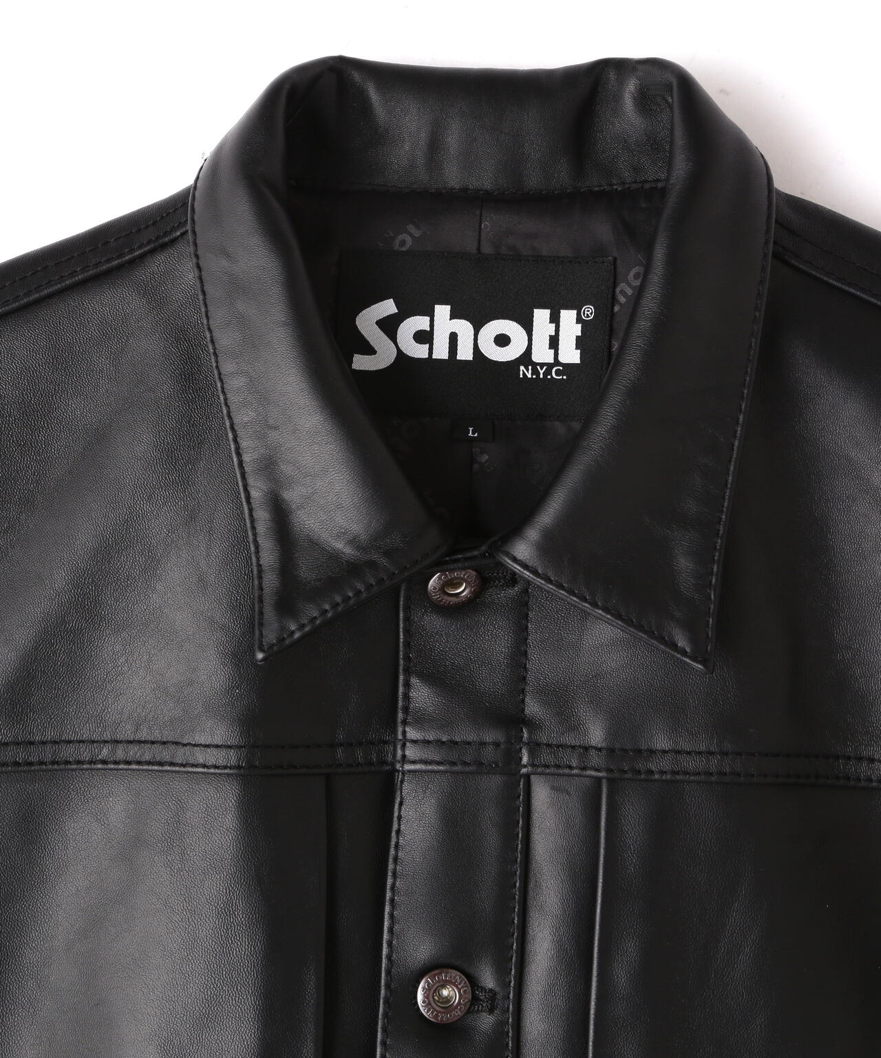 ★美品★schott nyc シープスキン 2ライン ジャージ レザージャケットジャーナルスタンダード