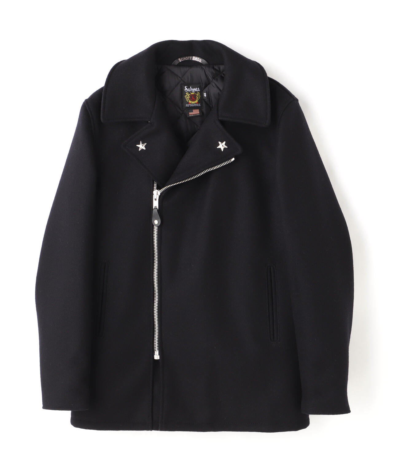 766US MELTON ZIP UP P-COAT/メルトン ジップアップ ピーコート 