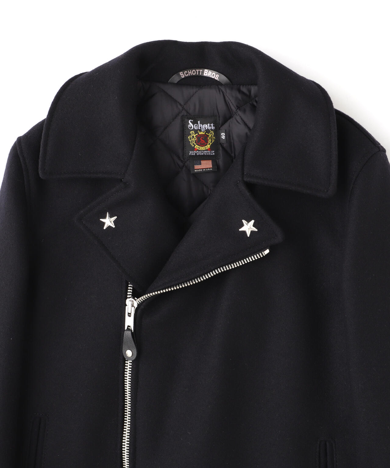 766US MELTON ZIP UP P-COAT/メルトン ジップアップ ピーコート 