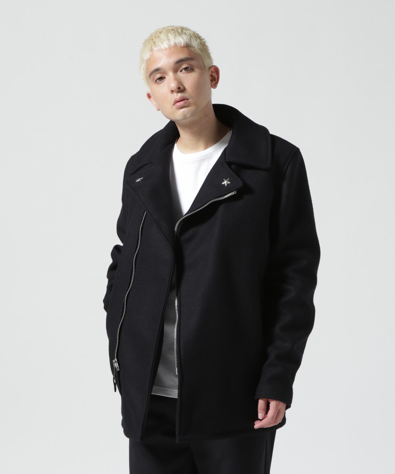 766US MELTON ZIP UP P-COAT/メルトン ジップアップ ピーコート