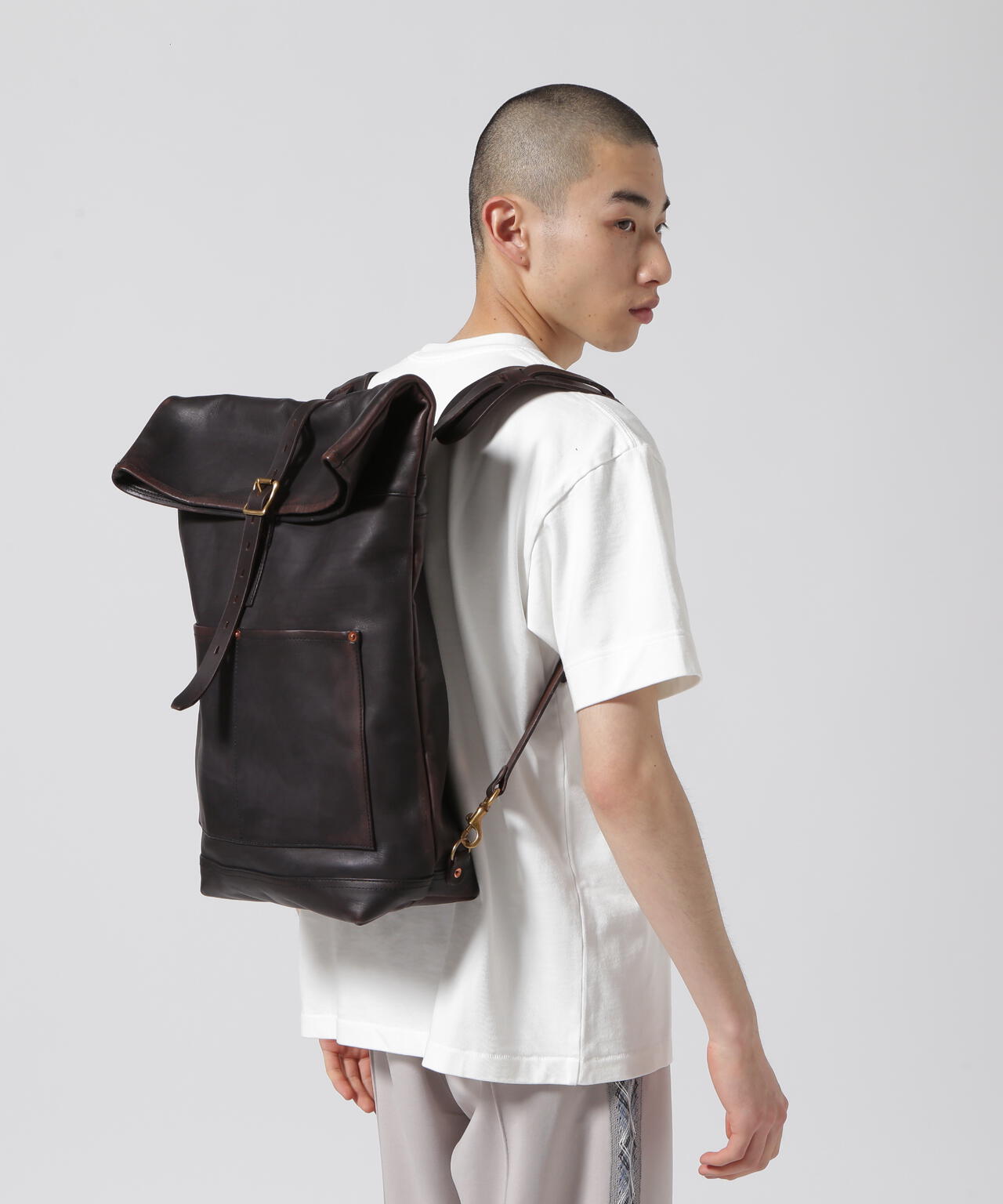 VASCO/ヴァスコ/LEATHER ROLLTOP RUCKSACK/レザー ロールトップ ラック ...