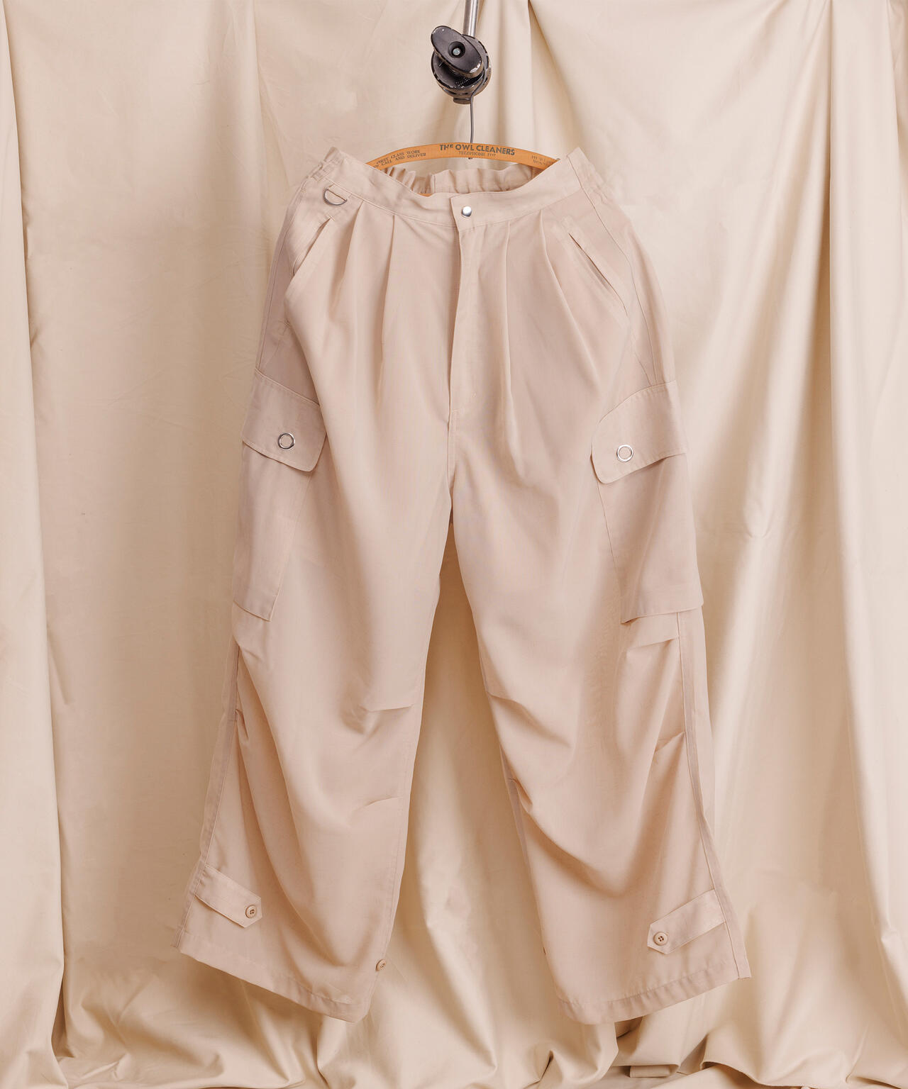 Women's/×RUMBLE RED/ランブルレッド/SLUB CHIFFON CARGO PANTS/スラブシフォン カーゴパンツ