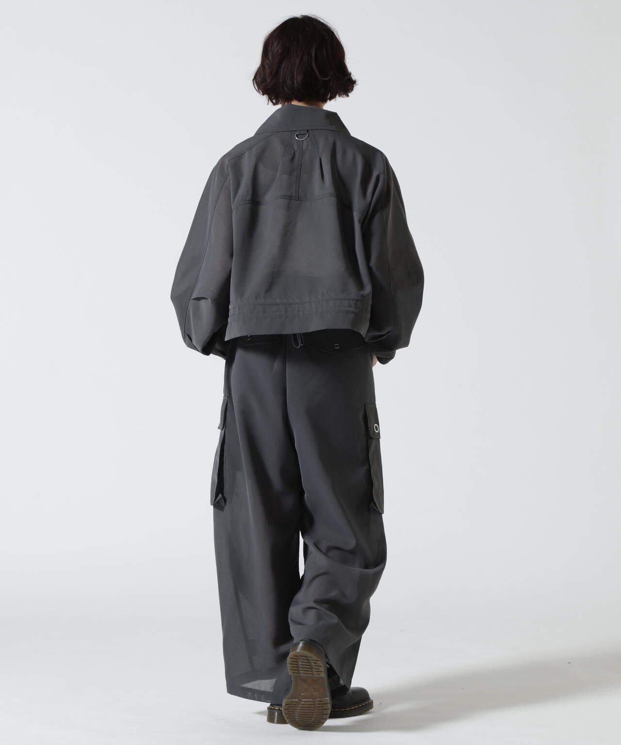 Women's/×RUMBLE RED/ランブルレッド/SLUB CHIFFON CARGO PANTS/スラブシフォン カーゴパンツ