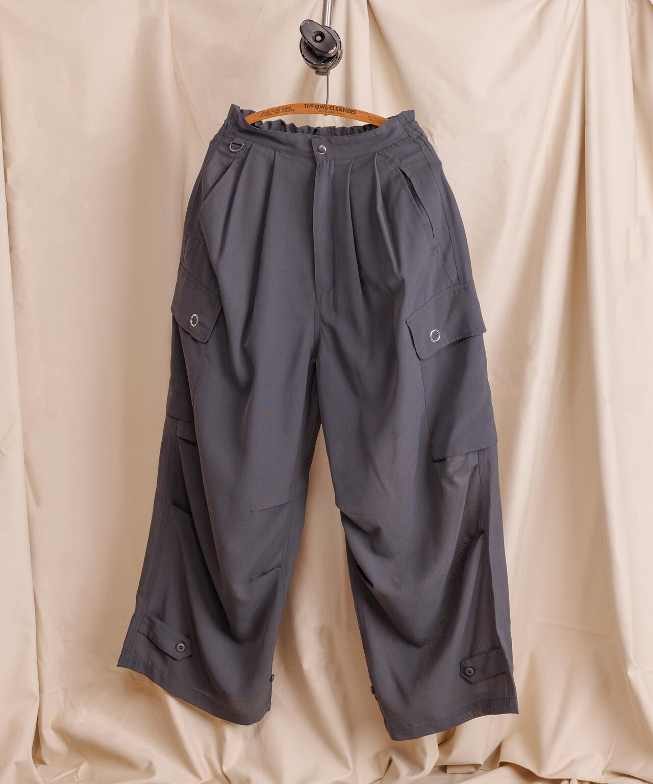 Women's/×RUMBLE RED/ランブルレッド/SLUB CHIFFON CARGO PANTS/スラブシフォン カーゴパンツ