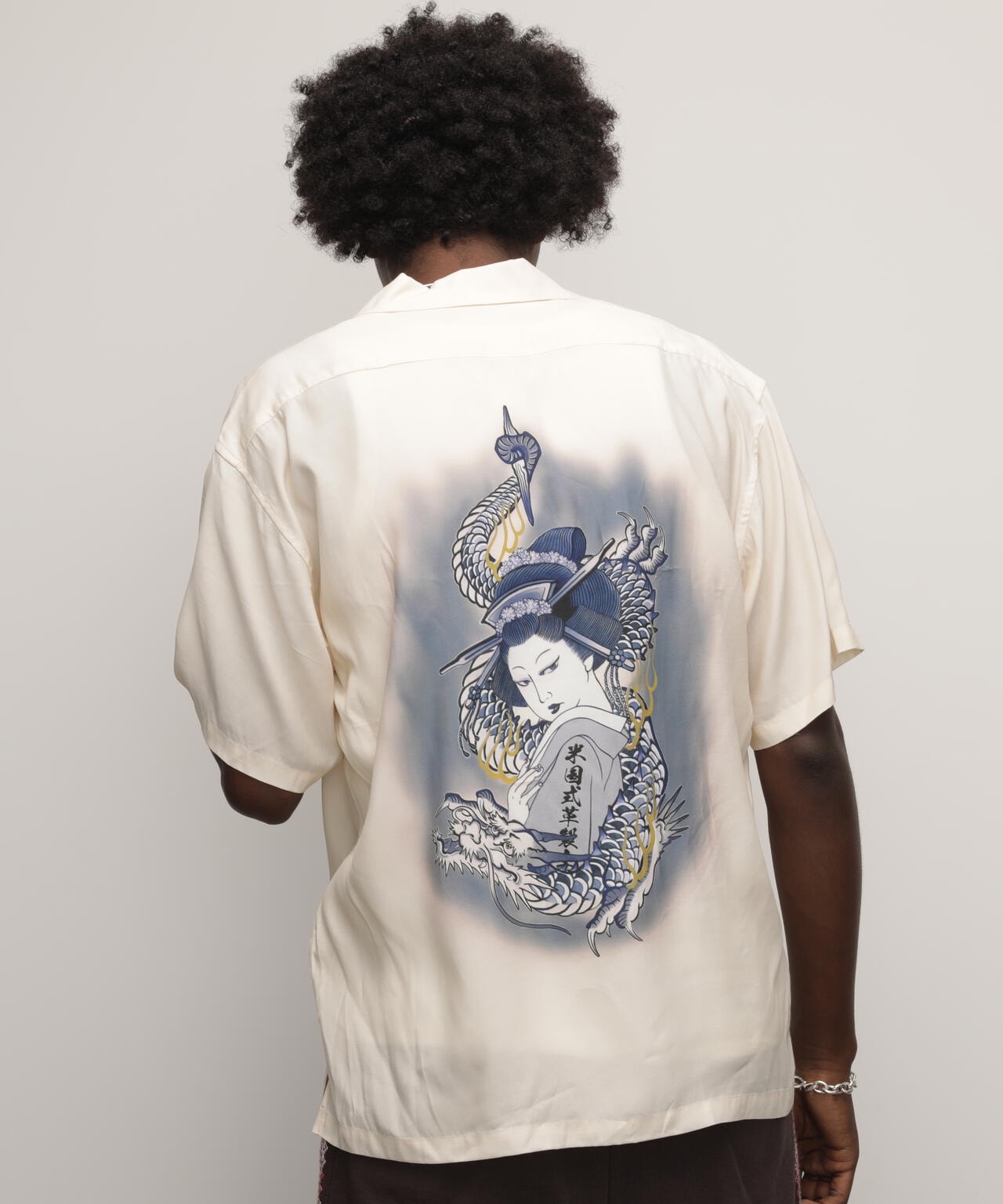 RAYON SHIRT"LADY WITH THE DRAGON”/レーヨンシャツ 'レディ ウィズ ザ ドラゴン'