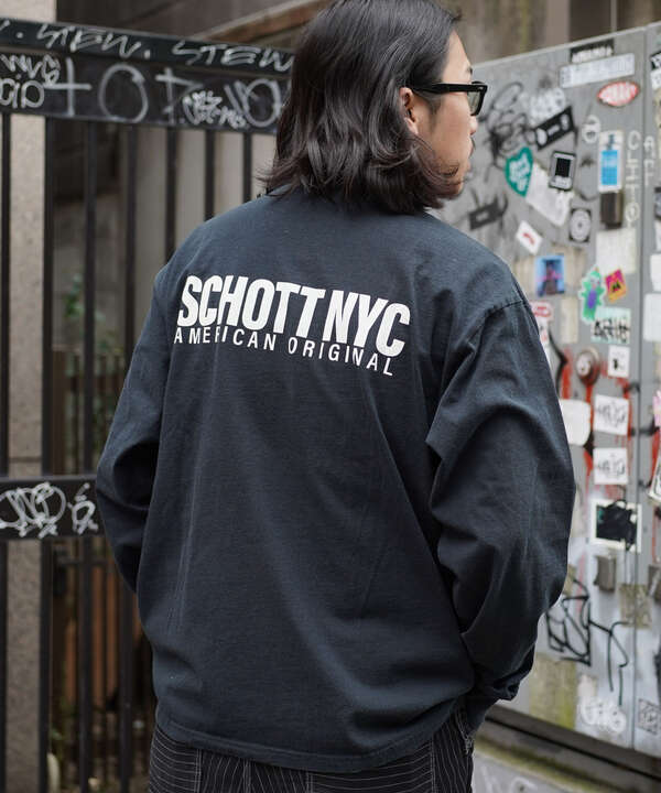 直営限定/LS T-SHIRT SCHOTT NYC/ロングTシャツ ショット ニューヨーク